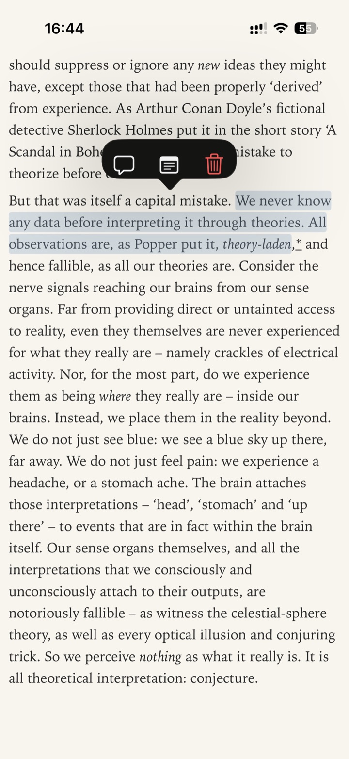 A selected passage with highlight, note, and discuss controls